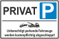 Preview: Parkplatzschild  Privat